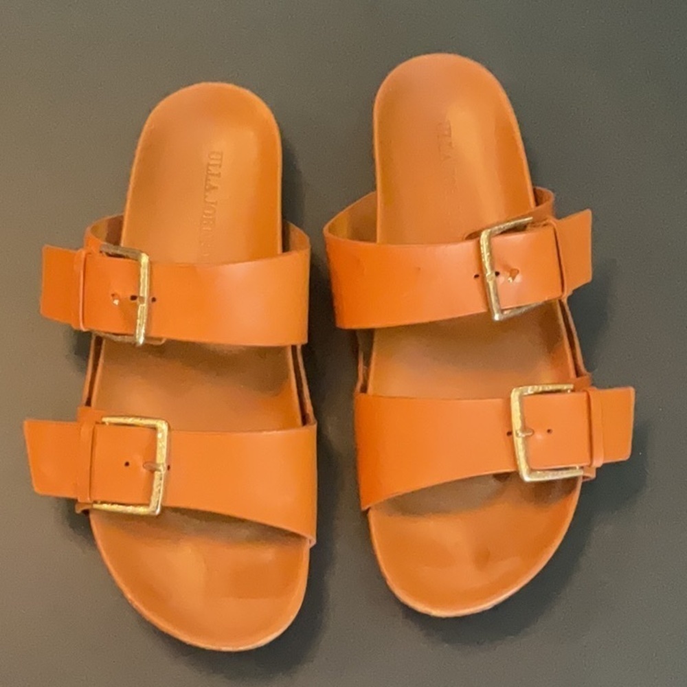 Ulla Johnson double buckle leather sandal in sierra brown size 38 1/2 (US 8.5) - Picture 2 of 7